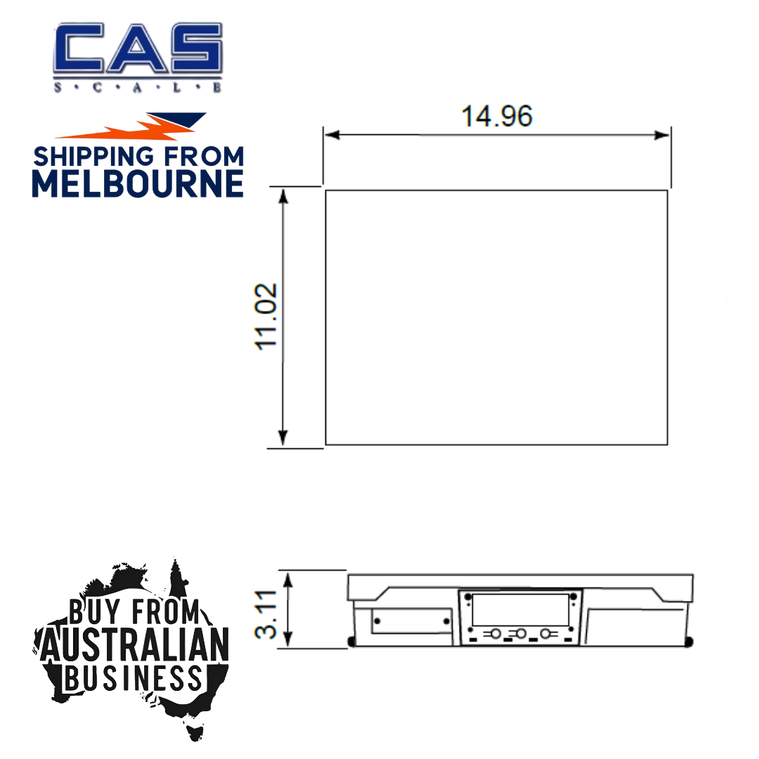 CAS PDII POS ECR Checkout Weighing Scale with Serial RS232 Interface