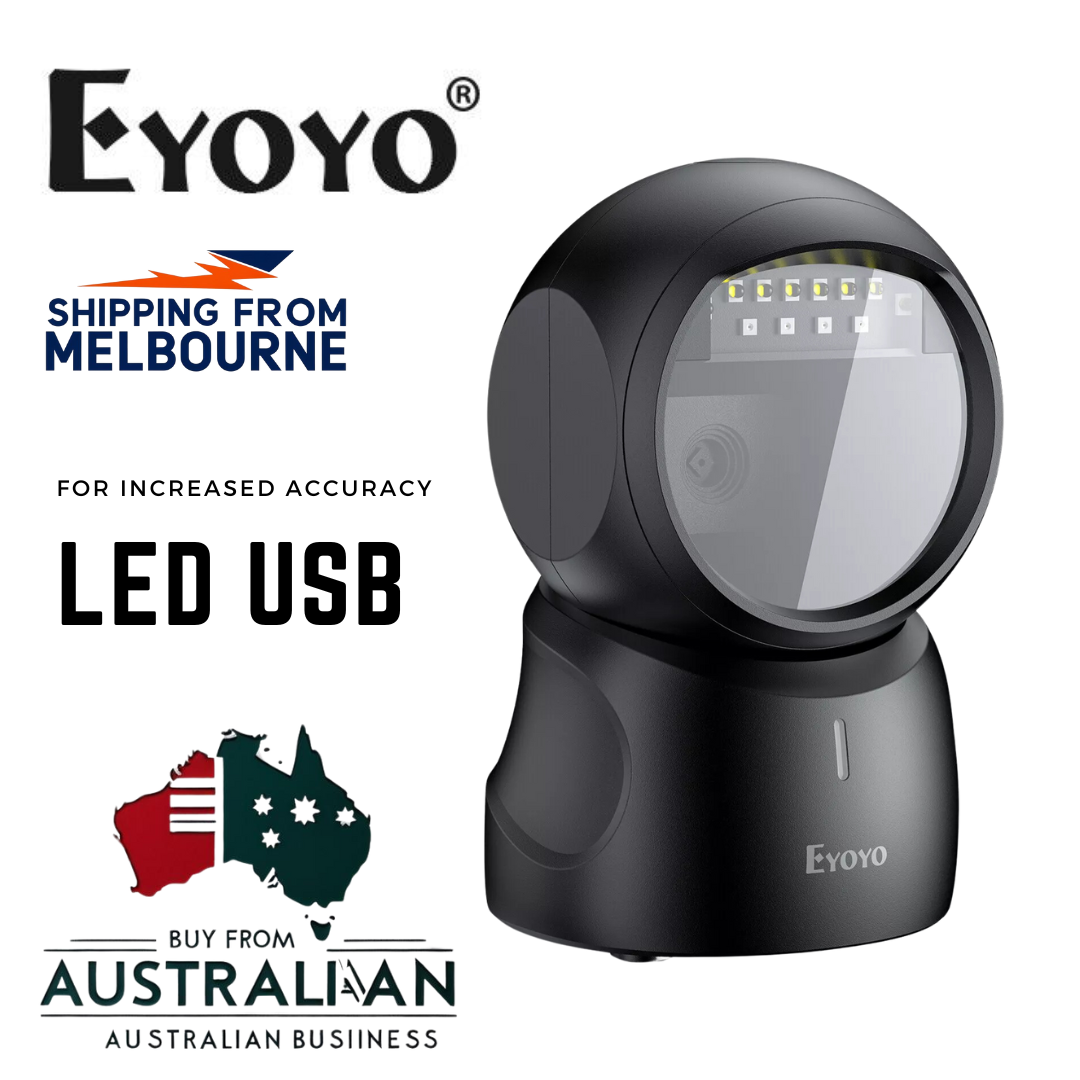 Eyoyo Omnidirectional 2D QR Code USB Desktop Barcode Scanner for POS Systems
