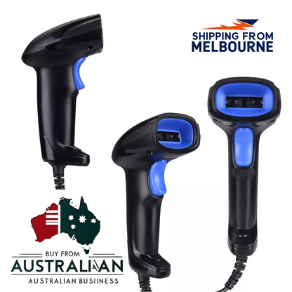 1D Laser USB Wired Barcode Scanner With Stand for POS Systems