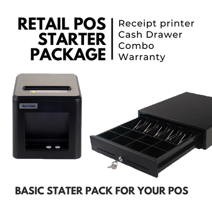 Retail POS Starter Package – Printer & Cash Drawer Combo